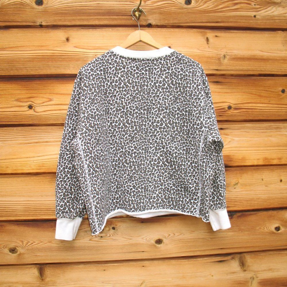 Current Elliot Leopard Fleece Sweatshirt Top - Picture 5 of 7
